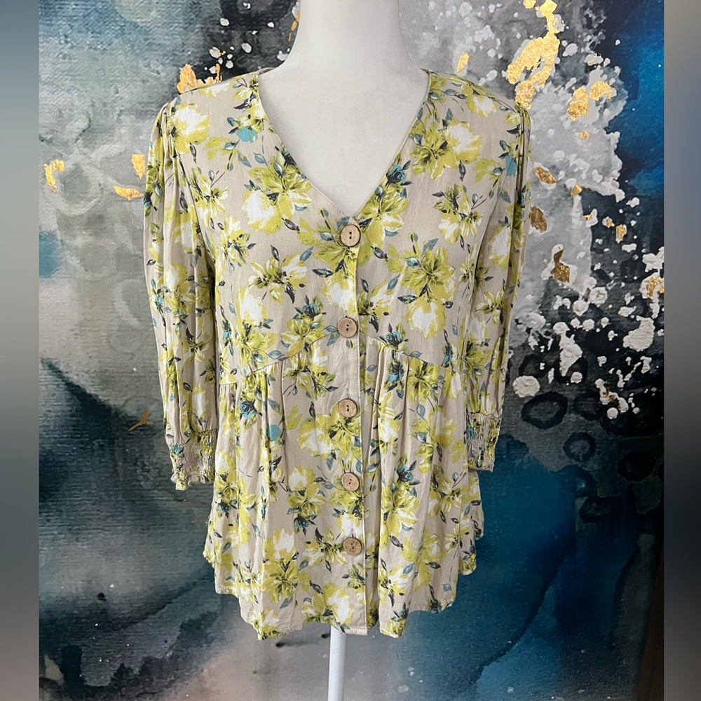 Floral Babydoll boho top